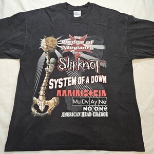 Slipknot Vintage 2001 Pledge Of Allegiance Tour Concert Tshirt XL